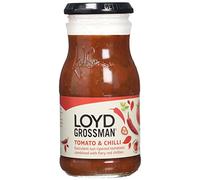 Loyd Grossman Italian Tomato & Chilli Sauce - Fiery Red Chilli & Tomato Fusion, Medium Heat, Vegetarian Friendly, 350 g Jar (Pack of 1)