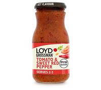 Loyd Grossman Italian Tomato & Red Pepper Sauce - Sweet Pepper & Tomato Blend, Classic Italian Style, 350 g Jar (Pack of 1)