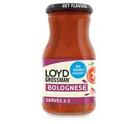 Loyd Grossman No Added Sugar Italian Bolognese Sauce - Sun-Ripened Tomatoes & Fragrant Herbs, 350 g Jar (Pack of 1)