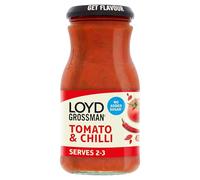 Loyd Grossman No Added Sugar Tomato & Chilli Sauce, 350 g Jar (1-Pack)