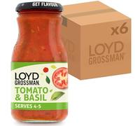 Loyd Grossman Tomato & Basil Pasta Sauce, 660 g (6-Pack)