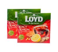 Loyd The Magic Experience Juicy Lemon Tea Bags 40G Flavoured Herbal Infusion With Lemon, Ginger And Honey Taste Product Of Poland Pack Of 2