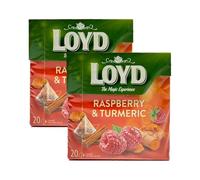 Loyd the Magic Experience Raspberry And Turmeric 40G With Natural Ingredients 20 Tea Bags With Flavoured Fruit Infusion Individually Wrapped Product Of Poland Pack of 2