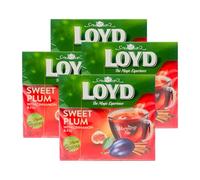 Loyd The Magic Experience Sweet Plum Tea Bags 40G Flavoured Herbal Infusion With Plum And Fig Taste And Cinnamon In Tea Bags Product Of Poland Pack Of 4