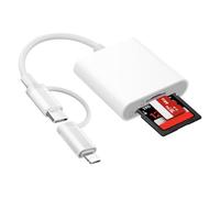 Loydia USB-C to SD Card Reader, [Apple MFi Certified]Lightning SD Card Reader for iPhone with SD/TF Dual Slot, Type-C MicroSD card Camera reader Adapter, Memory Card Adapter for iPhone/iPad/Mac/Laptop