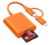 Loydia USB C to SD Card Reader, SD Card Reader for iPhone/iPad, microSD Card Lightning Adapter with Dual Slot for SD/TF, SD Card Adapter, USB C SD Card Reader for iPhone 15, Galaxy S23, Laptop, etc
