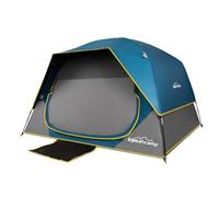 LOYEAHCAMP 4 Person Family Dome Camping Tent, Easy Setup Waterproof Blackout Tent with Rainfly, Portable Double Layer Family Tent with Large Mesh Windows