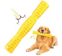 LOYEE Dog Squeaky Toys Interactive Dog Toys for Aggressive Chewers Tough Rubber Chew Toys for Medium/Large Breed, Indestructible Puppy Chew Toys for Teething (Yellow)