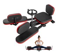 Loyesm Leg Stretcher Machine, 330LBS Heavy Duty, Steel Frame, Grey/Red/Black