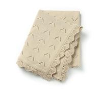Loyfoky Baby Blanket Cellular 100% Cotton Breathable Cot & Pram Blanket for Newborns Boy Girl,Swaddle,Nursery 100x80cm Khaki