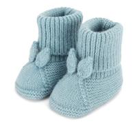 Loyfoky Baby Boots Newborn Babe Shoes First Walkers Warm Knit Crib Shoes Sock Crochet Booties for Boys Girls Cyan 6-9 Months