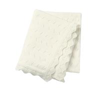 Loyfoky Baby Knit Blanket 100% Cotton Soft Cellular Blankets Breathable for Boy Girl Newborns Swaddling,Cot,White 100x80cm