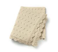Loyfoky Baby Knit Blanket 100% Cotton Soft Cellular Blankets Cozy for Boy Girl Newborns Swaddling,Nursery,Pram,Khaki 100x80cm
