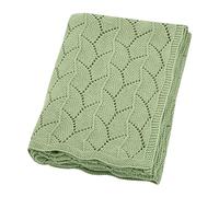 Loyfoky Cellular Blanket Baby 100% Cotton Soft Knit Blankets Breathable for Boy Girl Newborns Infant Swaddling Green 100x80cm