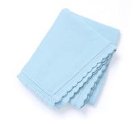 Loyfoky Luxury Baby Blanket Ultra Soft Knitted Warm Newborn Swaddle Blanket Cuddly Cosy for Pram Cot Boy Girl 100x80cm Blue