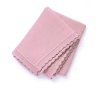 Loyfoky Luxury Baby Blanket Ultra Soft Knitted Warm Newborn Swaddle Blanket Cuddly Cosy for Pram Cot Boy Girl 100x80cm Pink