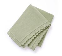 Loyfoky Luxury Baby Blanket Ultra Soft Knitted Warm Newborn Swaddle Blanket Cuddly Cosy for Pram Cot Boy Girl 100x80cm Green