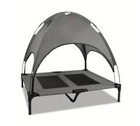 loyimioo Elevated Dog Bed for Small & Medium Dogs 92x76cm Cooling Raised Cot with Removable Waterproof Canopy No Tools Assembly