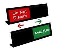 LoYinLo Do Not Disturb Available Slider Sign,Office Door Signs Available and Away,Office Desk Sign That Lets Others Know Whether You're Available Or Not-Acrylic,10"" x 3"" -Black