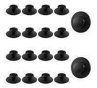 LOYKZCT 20PCS Self-Adhesive Handles, Self-Adhesive Pulls, Plastic Drawer Handles, Glass Door Handles, Invisible Sliding Door Handles with Self-Adhesive, Pink(Black)