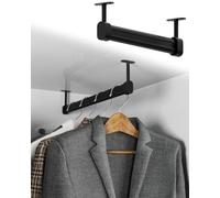 LOYKZCT Wardrobe Rail Top Mount Closet Rod for Hanging Clothes, Heavy Duty Closet Bar Valet Pole, Short Metal Wardrobe Tube Clothing Hanger Storage
