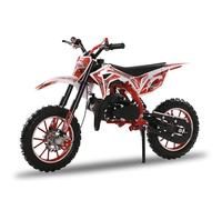 loyliawa 49cc Dirt Bike, 2-Stroke Kids Gas Power Motocross, Off Road Mini Motorcycle with Handlebar Switch, Pocket Motorbike with Front Rear Disc Brakes, Racing Max Speed 40KM/H Red