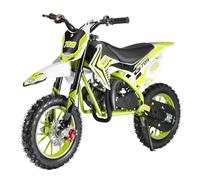 loyliawa 49cc Kids Dirt Bike, 2-Stroke Gas Power Motocross, Off Road Mini Motorcycle, Mini Dirt Bike for Kids, Pocket Motorbike with Front Rear Disc Brakes, Racing Max Speed 30KM/H Green
