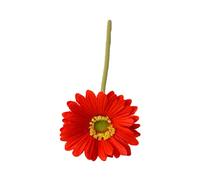 loyliawa Artificial Flowers,Fake Flowers,Artificial plants indoor, Artificial Gerbera Jamesonii with Stem Realistic Fake Silk Flower Faux Flower Branch Floral Arrangement Decoration Red