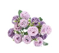 loyliawa Artificial Flowers,Fake Flowers,Artificial Plants Indoor, Lifelike Lilac Simulation Bouquet Realistic Easy to Care Home Decoration Versatile Artificial Flower Bouquet Purple