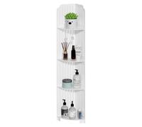 loyliawa Bathroom Cabinet, Small Bathroom Storage Cabinet, Narrow Bathroom Cabinet with Paper Dispenser, Trash Can & Shelves, Over The Toilet Storage Cabinet for Skinny Bathroom Corner Floor White 2