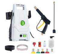 loyliawa Electric Pressure Washer, Car Washer, 100BAR Power Washer with 5 Color Nozzle, 1400W High Pressure Washer Cleaner for Cars, Garden, Patios, Furniture, Driveways White