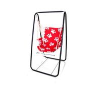loyliawa Hammock Stand Hammock Chair Stand A-shaped Strong Load Bearing Anti-deformed Hammock Chair Stand Swing Seat Metal Support Rack, Bearing 100kg Black