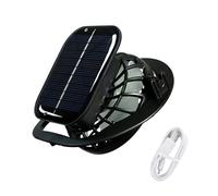 loyliawa Hands-free Fan Outdoor Cooling Solution Sure Here's A Product Title for Listing Solar with Three-speed Adjustment Strong Airflow Low Noise 1pc