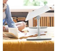 loyliawa Laptop Bed Table, Laptop Tray for Bed, Height Angle Adjustable Laptop Bed Stand, Portable Lap Desk with Foldable Legs, Foldable Lap Tablet Table for Reading, Eating on Bed, Sofa Grey