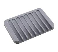 loyliawa Soap Dishes,Soap Draining Tray Dish, Bathroom Soap Dish Flexible Slant Quick Drying Drainage Kitchen Soap Tray Twist-resistant Soap Holder Foldable Soap Organizer Grey