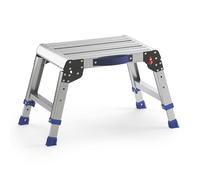 Loyoda Folding Step Stool for Adults, Aluminum Work Platform Adjustable Height, Lightweight and Durable Portable Outdoor Aluminum Step Stool, Maximum Load Capacity of 440 Pound