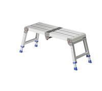 Loyoda Folding Work Platform for Adults, Aluminum Foldable Step Stool Adjustable Height, Lightweight and Durable Portable Outdoor Aluminum Step Ladder, Maximum Load Capacity of 500 Pounds