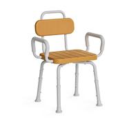 Loyoda Swivel Shower Chair with 360° Rotating,Bath Chair for Inside Shower or Tub - Removable, Backrest & Arms, 160kg Capacity