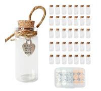 LOYONAL Small Glass Bottles with Cork, 35 Pack 10ml Mini Spell Jars