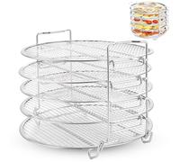 LOYORTY Dehydrator Rack For Ninja Foodi Accesories, Stainless Steel Stand Accesories, Dehydrator Stand With 5 Stackable Layers, Compatible with Instant Pot 8 Quart, Pressure Cooker and Air Fryer