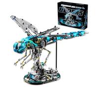 Loyratche Mechanical Dragonfly Building Blocks for Adults, Compatible with Lego, Insect Animal World Model with Light & Display Stand, Educational STEM Toys for Teens Home or Office Décor (866PCS)