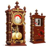 Loyratche Vintage Retro Swing Clock Building Set, Pendulum Clocks Building Block Toys with Functional Mechanical Model Kit Compatible with Lego, Home Decor Gift for Adults Teens 14+ (751 PCS)