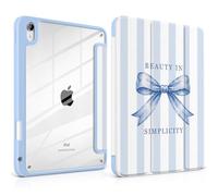 Loyrina Case for iPad 11th/10th Gen 2025/2022, Blue Ribbon Stripe