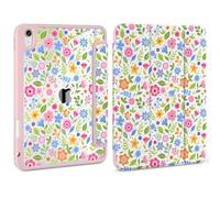 Loyrina Case for iPad Air 11 inch M3 2025 M2 2024 Release with Pencil Holder Clear Back Shell Lightweight Shockproof TPU Edge Trifold Stand Auto Wake Sleep Cute Patterns Cover, Ditsy Floral