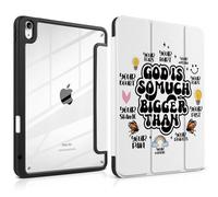 Loyrina Case for iPad Air 11 inch M3 2025 M2 2024 Release with Pencil Holder - Creative Inspiring Design Trifold Cover with Soft TPU Bumper Clear Back Auto Sleep/Wake for Students, Creative Slogans