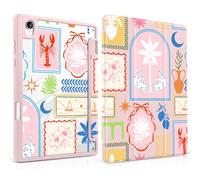 Loyrina Case for Samsung Galaxy Tab S11 (2025 Release) 11 inch SM-X730/X736B with S Pen Holder - Cute Trifold Cover with Clear Back, Auto Sleep/Wake, Aesthetic Design for Girls, Creative Collage