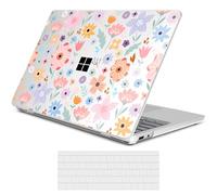 Loyrina Creative Clear Case for Microsoft Surface Laptop 13 inch Copilot+ PC 2025 (Latest Model), Ultra-Slim Lightweight Protective Cover with Artistic Pattern, Colorful Flowers