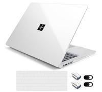 Loyrina Crystal Clear Case for 15" Microsoft Surface Laptop Copilot+ PC 2024 (7th Edition), Lightweight Ultra-Slim Shell with Soft Keyboard Cover, OTG Adapter & Webcam, Transparent