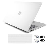 Loyrina Crystal Frosted Case for 15" Microsoft Surface Laptop Copilot+ PC 2024 (7th Edition), Lightweight Ultra-Slim Shell with Soft Keyboard Cover, OTG Adapter & Webcam, Frosted Clear