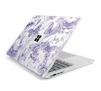 Loyrina Hard Case for 15-inch Microsoft Surface Laptop Copilot+ PC 2024 (7th Ed) Fashionable Lightweight Floral Design Clear Laptop Shell, with TPU Keyboard Cover & OTG Adapters, Butterfly